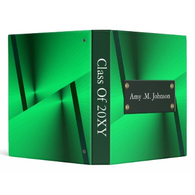 abstract green year book vinyl binders by ColorfulBinders