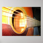 Abstract Guitar side view Poster