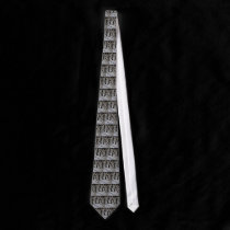 ABSTRACT GUITARIST BLACK WHITE ties