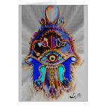 ABSTRACT HAMSA BY LIZ LOZ CARD