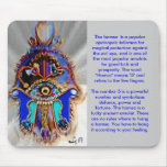 ABSTRACT HAMSA BY LIZ LOZ MOUSE PAD