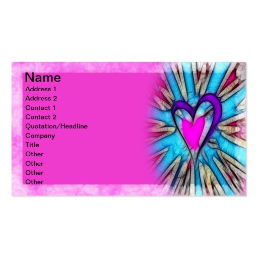 Abstract Heart Business Cards (front side)