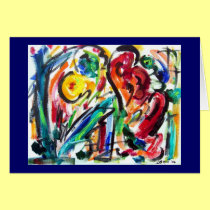 Abstract Heart Happiness cards