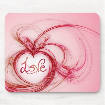 Abstract Heart Love mousepad by BluePlanet