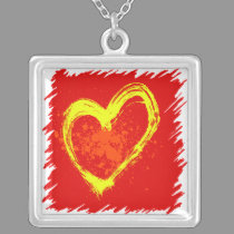 Abstract Heart Tattoo Necklace necklaces