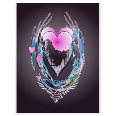 ABSTRACT HEARTS by SHARON SHARPE Flyer Design by sharonsharpe