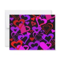 Abstract Hearts Personalized Invitations