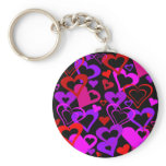 Abstract Hearts Key Chain