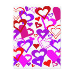 Abstract Hearts Postcards