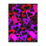 Abstract Hearts Postcard