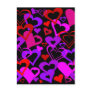 Abstract Hearts Postcard