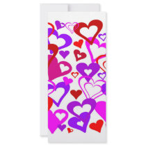 Abstract Hearts Custom Rack Cards