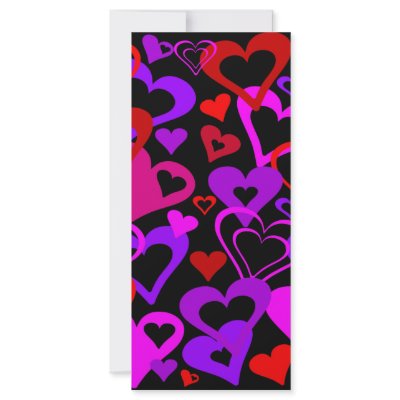 Abstract Hearts Full Color Rack Card by JAM_Design