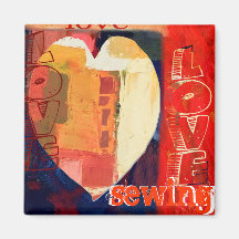 Abstract Heat Art Fridge Magnet