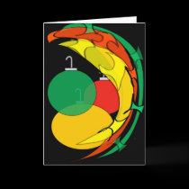 Abstract Holiday Cheer greeting card cards