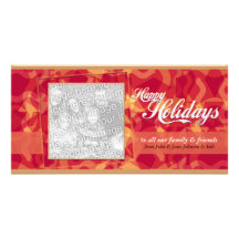 Abstract Holidays Photo Card