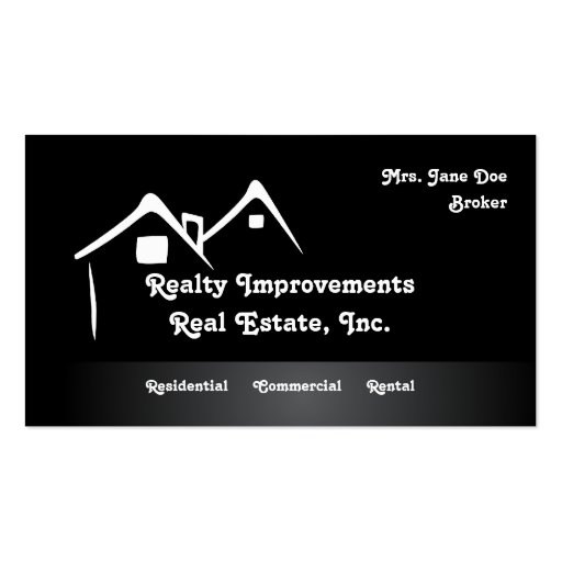 Abstract Homes Real Estate Business Card (front side)
