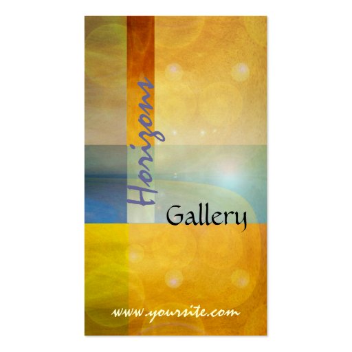 Abstract Horizons Art Gallery Business Card (front side)