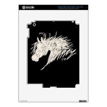 Abstract Horse Head art Decals For iPad 3