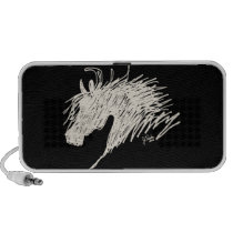 Abstract Horse Head art speakers