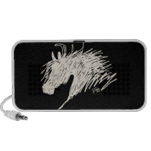 Abstract Horse Head art Mp3 Speakers
