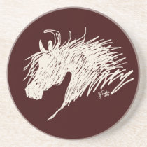 Abstract Horse Head Coasters