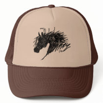 Abstract Horse Head hats