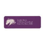 Abstract Horse Head Return Address Label