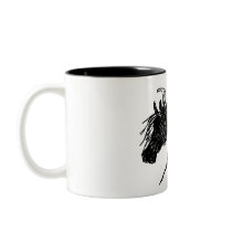 Abstract Horse Head Coffee Mugs