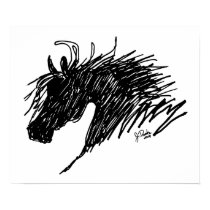 Abstract Horse Head posters