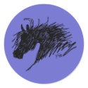 Abstract Horse Head stickers