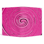 Abstract Hot Pink "Cyclone" Design Vinyl Binders