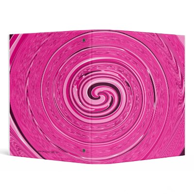 Abstract Hot Pink "Cyclone" Design Vinyl Binders by bd5178
