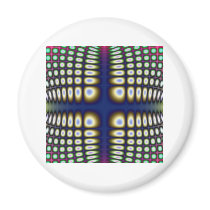 Abstract Hypnotic Design Polka Dots Fractal magnets by Halima_Ahkdar Abstract Hypnotic Design Polka Dots Fractal magnets