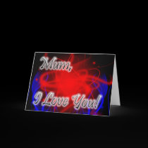 Abstract I Love You Mum Mothers Day Card