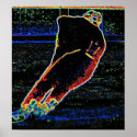 Abstract Ice Hockey Player posters
