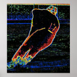 Abstract Ice Hockey Player Print