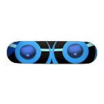Abstract in blue ands and blacks. custom skateboard
