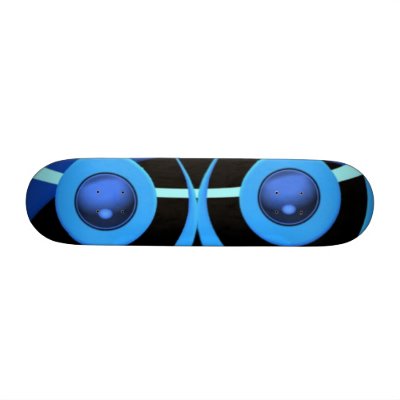 Abstract in blue ands and blacks. custom skateboard by DavidCreates