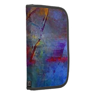 Abstract in Blue Personal and Business Planner rickshaw_folio