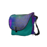 Abstract in blue, purple and green Rickshaw Messen Messenger Bag