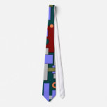 abstract in blue neck wear