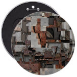 Abstract in Brown and Gray. Pattern. Button