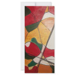 abstract in red and gold rack cards