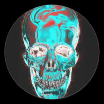 Abstract Indiglo Skull 2 stickers
