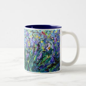 Abstract Irises Mug