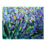 Abstract Irises print