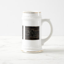 abstract israel black and white mug