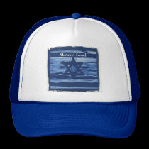 ABSTRACT ISRAEL BLUE hats