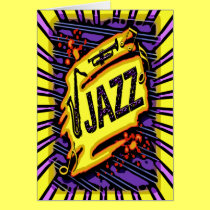 Abstract Jazz Music cards